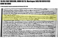 John McLeod marriage Christine McFarlan 1807