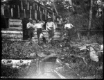 James Blair (second from left) George Duncan Macleod (third from left), maybe Fager Blair (James son) on right