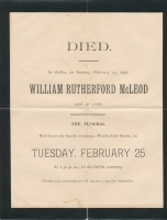 William Rutherford Mcleod Death Notice William Rutherford Mcleod Death Notice