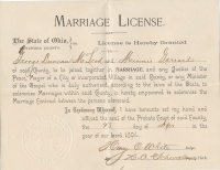 George Duncan McLeod Minnie Garrard marriage license